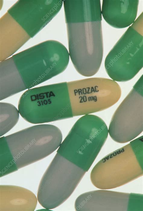 Capsules Of Prozac An Antidepressant Drug Stock Image