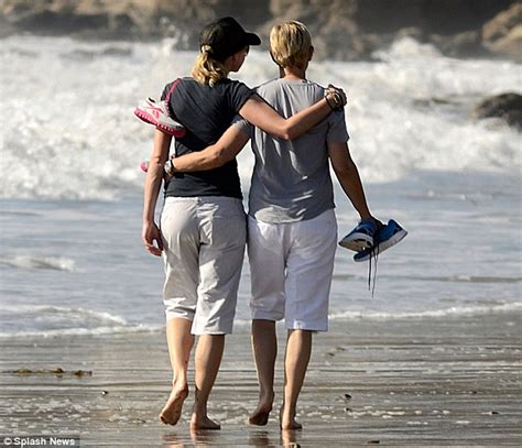 Ellen Degeneres And Portia De Rossi On Beach Stroll After Buying Brad Pitts Malibu Mansion