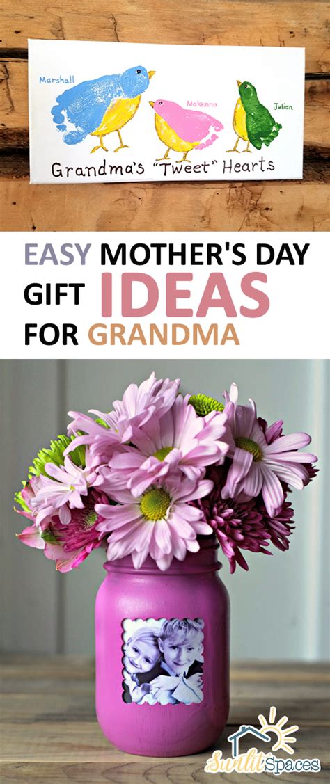 When a baby is born so is a grandmother, gift idea for. Easy Mother's Day Gift Ideas for Grandma - Sunlit Spaces ...