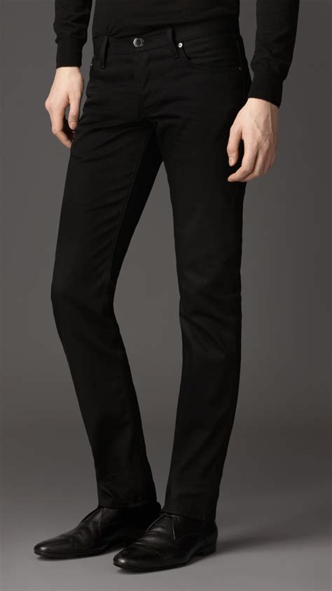 Lyst Burberry Steadman Black Slim Fit Jeans In Black For Men