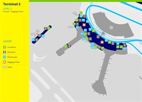 Terminal 3 Toronto Pearson Airport Yyz Gate Map