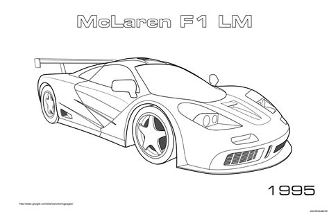 Mclaren F1 Lm 1995 Coloring Page Printable