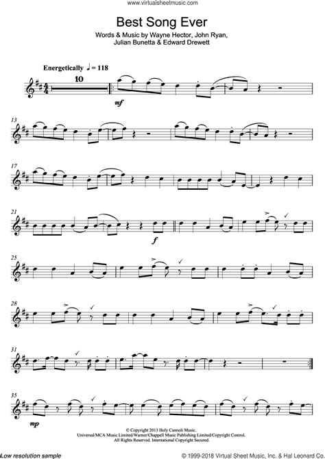 Direction Best Song Ever Sheet Music For Flute Solo Pdf