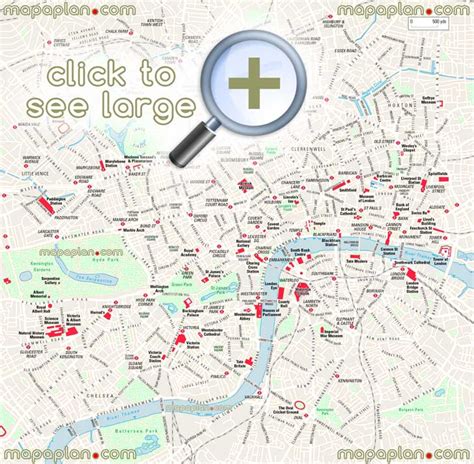 London Maps Top Tourist Attractions Free Printable City Street Map