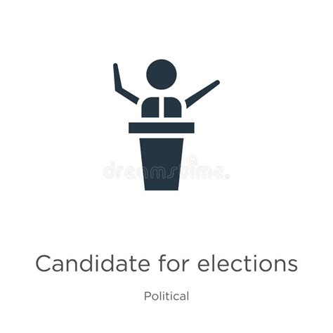 Candidate For Elections Icon Vector Trendy Flat Candidate For