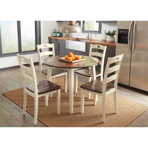 Signature design by ashley caitbrook counter height dining room table and bar stools (set of 3), gray. Signature Design by Ashley Woodanville D335-15 Two-Tone ...