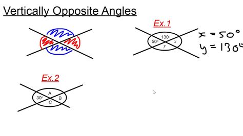 1 Angle Theorems 1 Vertically Opposite Angles Youtube