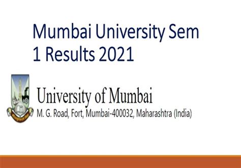 Mumbai University Sem 1 Results 2021 Ba Bcom Bsc Bba Mu 1st Semester