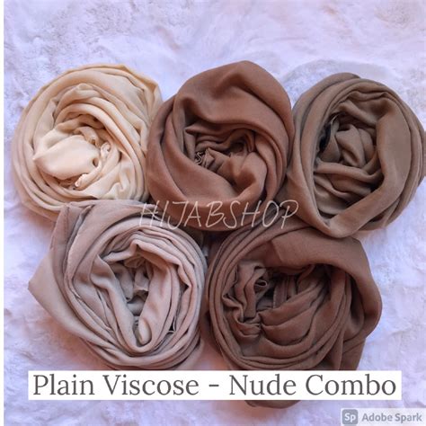 Plain Viscose Nudes Combo Of 4