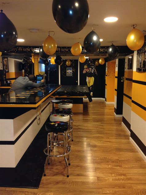 Steelers Man Cave New Years Party Man Cave Basement Man Cave