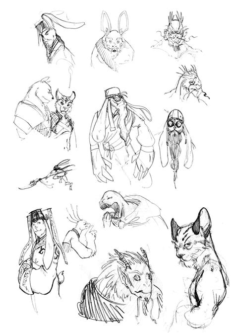 Animal Character Sketches By Galwin On Deviantart