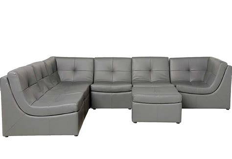 Browse our selection of mid century & modern sectional sofas + couches to bring effortless style to your home today. Gray leather Modular Sofa SJ651 Sofa bed | Sofa Beds