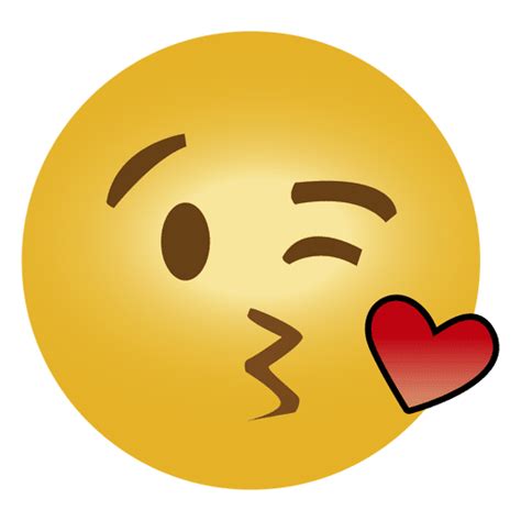 Emoticono lindo emoji besándose Descargar PNG SVG transparente