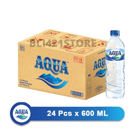 Aqua Air Mineral 600ml X 24 Botol 1 Box Lazada Indonesia