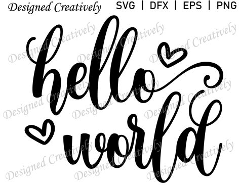 Hello World Svg Baby Svg Baby Announcement Svg New Baby Etsy