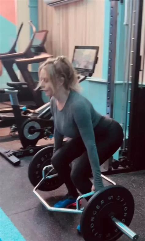Carol Vorderman Distracts Fans With Award Winning Bum As She Squats In Clingy Outfit Daily Star