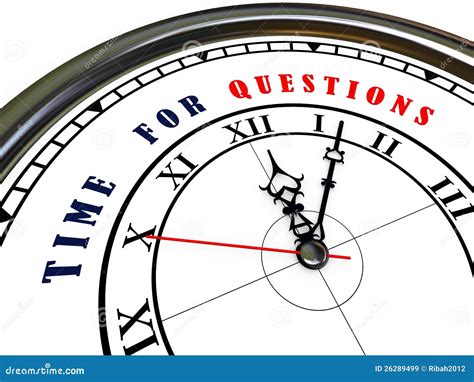 3d Clock Time For Questions Stock Illustration Illustration 26289499