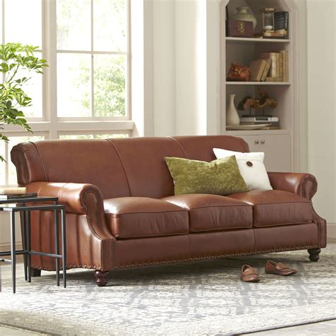 Birch Lane Landry Leather Sofa And Reviews Wayfair