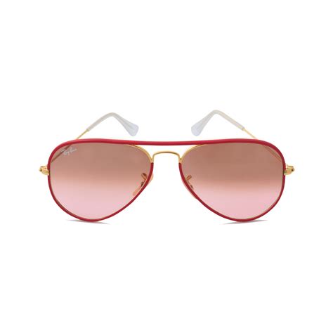 Ray Ban Aviator Sunglasses In Red Lyst