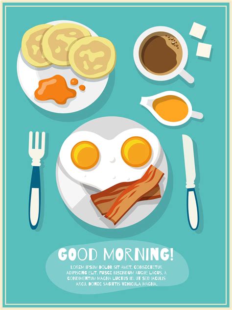 Breakfast Icon Poster 443269 Vector Art At Vecteezy