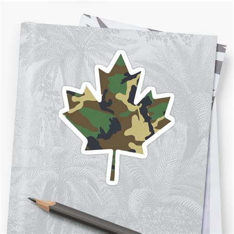 Maple Leaf Camouflage Sticker By Yoshi77 Redbubble