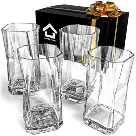 Highball Glasses Drinking Glasses Set Of 4 Cocktail Glasses 17oz Glass Water Glassware