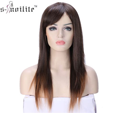 Snoilite 23inch Women Wig Synthetic Long Straight Hair Wigs For Women Daily Costume Dress Heat