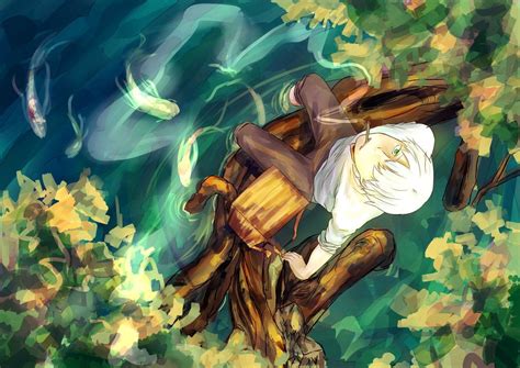 Mushishi By Bertalina Anime Nerd Mushishi Art Green Illustration