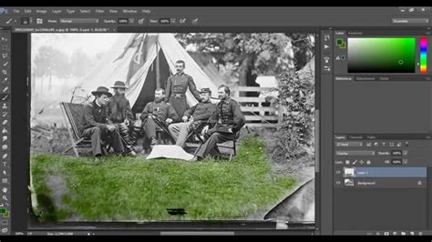 Photo Colorization How To Colorize Grass Tutorial Youtube