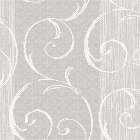 Seabrook Designs Notting Hill Greige And White Wallpaper Onlinefabricstore