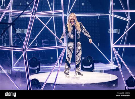 sam ryder from uk performs the grand final of eurovision song contest turin italy on may 14th