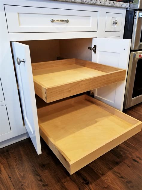 Soft close pull out cabinet drawers | Kitchen pull out drawers, Kitchen