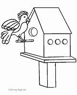 Coloring Bird Birdhouse Birds Printable Clipart Clip Adults Houses Popular Library Coloringhome Ws Insertion Codes sketch template