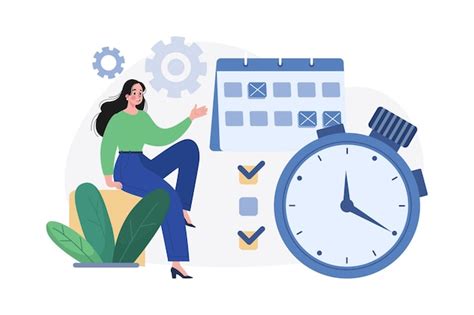 Premium Vector Time Management Illustration Concept