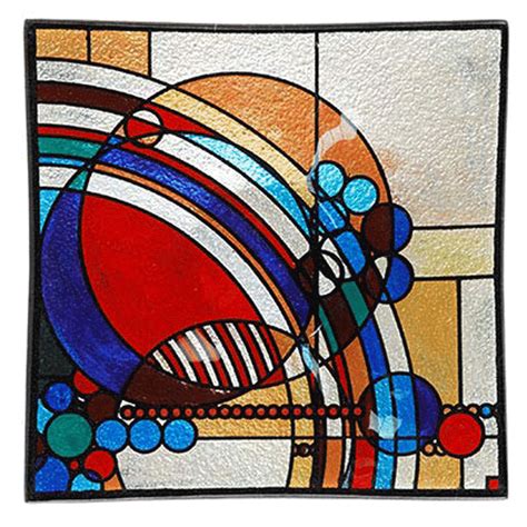 Matching mainstays salad plate and. Square Art Glass Plate