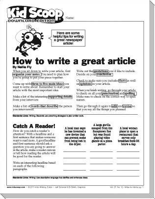 In over 110 countries and territories around the world and the . Newspaper Article Example For Kids | World Of Label with ...