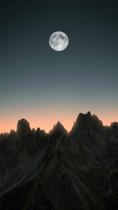Moon And Mountains Iphone Wallpaper Iphone Wallpapers