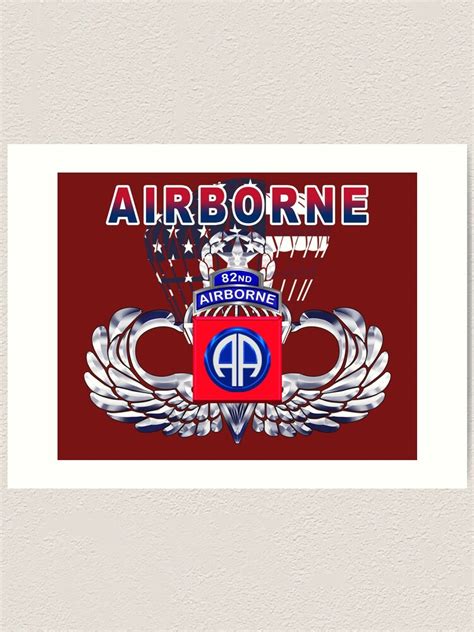 82nd Airborne Division Americas Best Art Print By Soldieralways