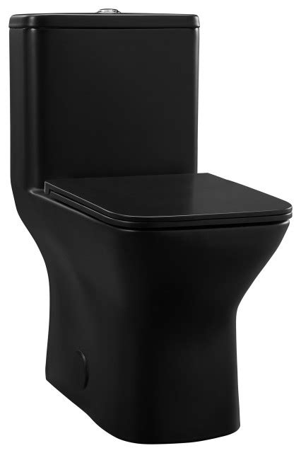 Carre One Piece Square Toilet Dual Flush Matte Black 08128 Gpf