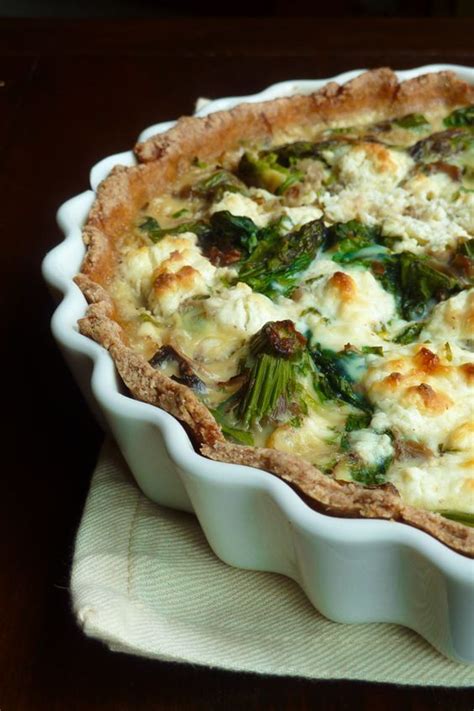 Asparagus And Goat Cheese Quiche With Caramelized Onions Quiche