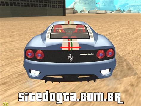 Lista de códigos y claves para pc, ps2, ps3 y android. Ferrari 360 Challenge para GTA San Andreas | Site do GTA