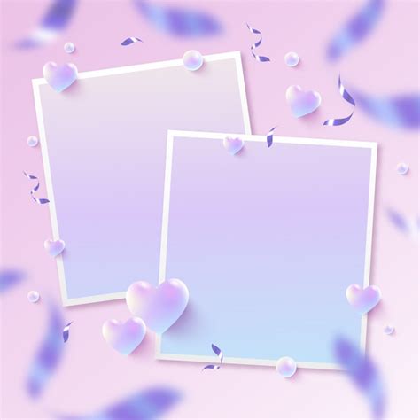 Free Vector Gradient Valentines Day Photo Frame Template