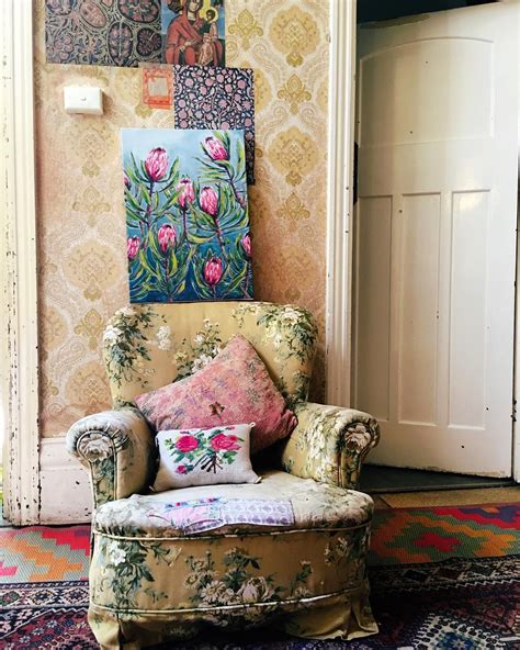 It's super cute and comfy, not to mention has a boho vibe to it (i like to. My crazy little sunroom... with Protea Painting Print ...