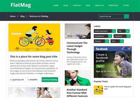 Flat Mag Blogger Template 2014 Free Download