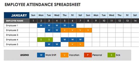 Track Employee Attendance Using Excel Sheet Absence Tracking