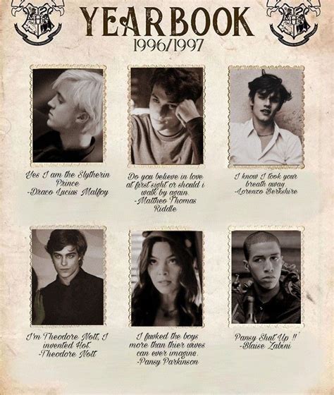 The Harry Potter Yearbook Is Shown In Black And White