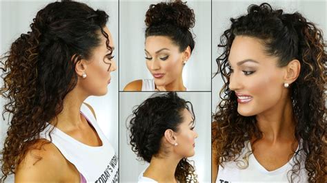 Easy Back To School Curly Hairstyles Youtube
