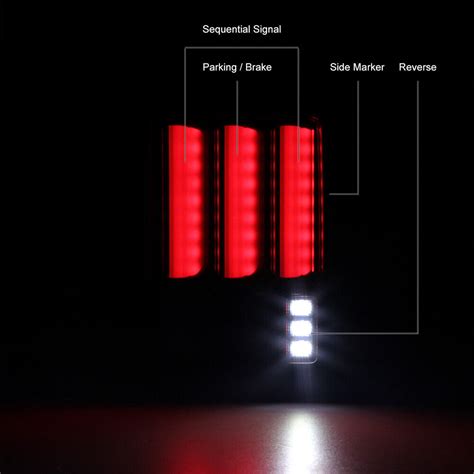 For Jeep Wrangler Cyclop Optic Tube Rosso Red Led Tail Lights Lamps Set Ebay