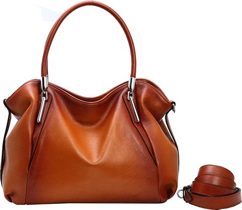Heshe Womens Leather Handbags Tote Bag Top Handle Bag Hobo Shoulder