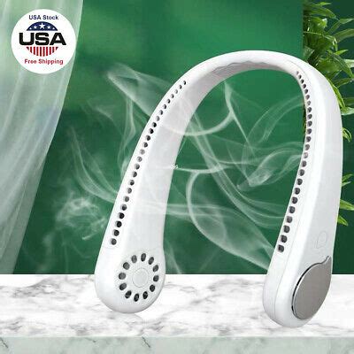 This little wearable cooling device is your go to for beating the summer heat. Neck Fan Portable Personal Cooling Hanging Around Neck ...